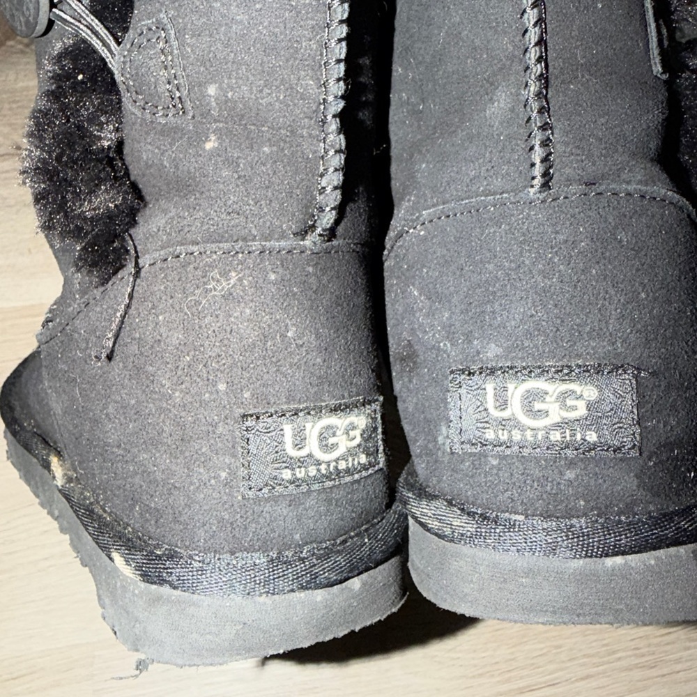 UGG Black Button-Accent Winter Boots - Picture 7 of 10
